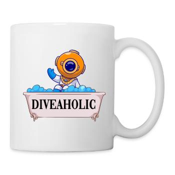 diver dives dive sport diveaholic addicted to diving - Mug - white - Right