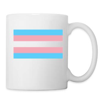 Trans Flag - Tasse - Weiß - Rechts
