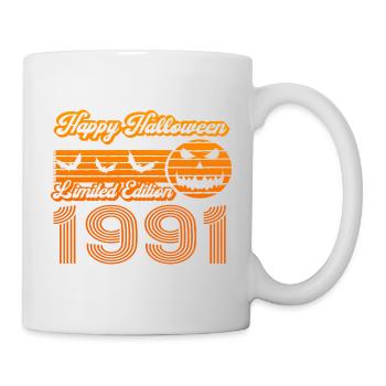 Halloween Pumpkin Birthday Year of Construction 1991 Vintage - Mug - white - Right