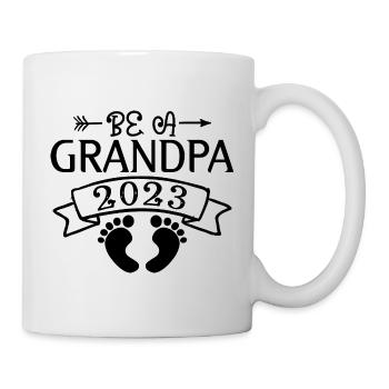 Werdender Opa 2023, 2023 werde ich Opa, 2023 Opa - Tasse - Weiß - Rechts