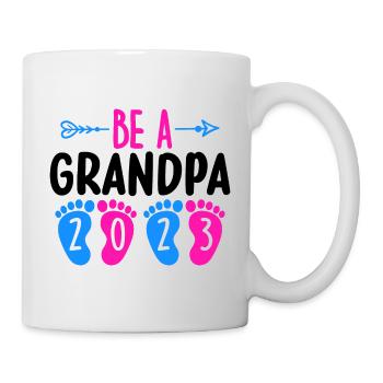 Werdender Opa 2023, 2023 werde ich Opa, 2023 Opa - Tasse - Weiß - Rechts