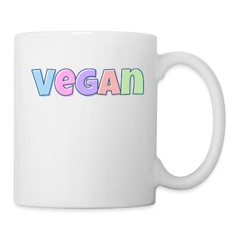 Veganes Pastell - Tasse - Weiß - Rechts