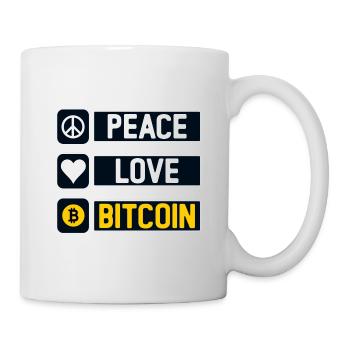 Peace Love Bitcoin - Mug - white - Right