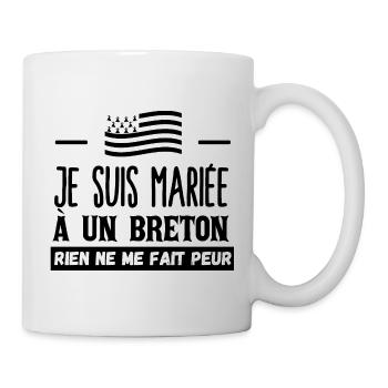 Femme de Bretagne mariage - Mug blanc - blanc - Droite