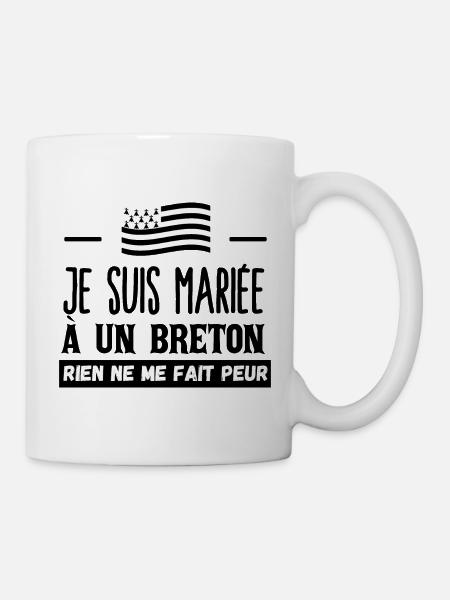 Femme de Bretagne mariage - Mug blanc - blanc