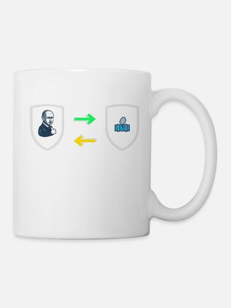 Put;in, Put;out - Tasse - Weiß