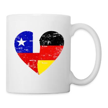 Chili Allemagne cœur du drapeau - Mug blanc - blanc - Droite