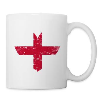 England Flaggenherz - Tasse - Weiß - Rechts