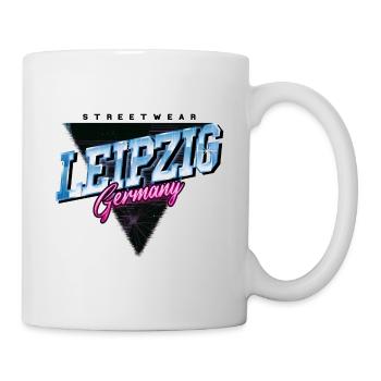 Leipzig Deutschland Stadt Skyline Vintage Retro - Tasse - Weiß - Rechts