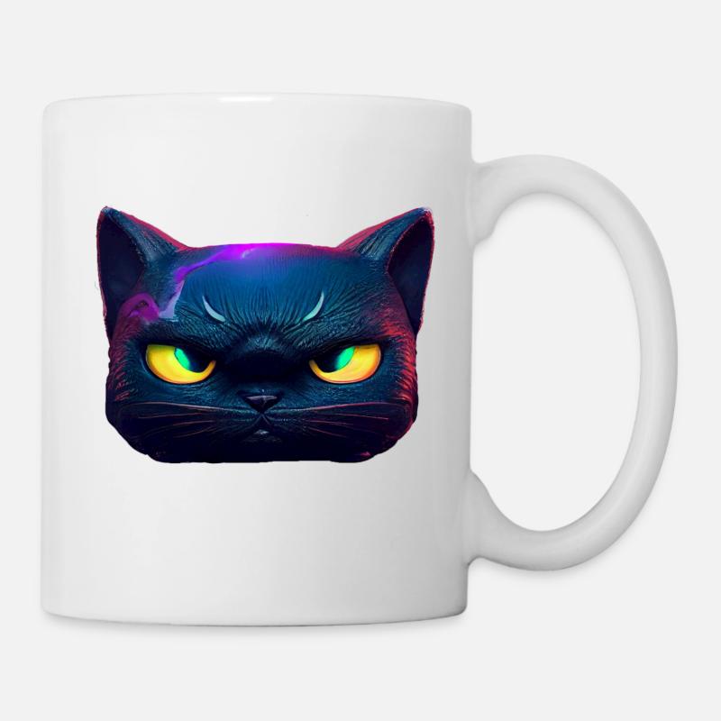 Majestic magical cat face! - Mug - white