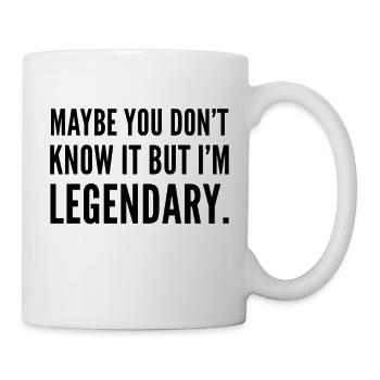 Peut-être que vous ne le savez pas MAIS je suis légendaire NOUVEAU Design - Mug blanc - blanc - Droite