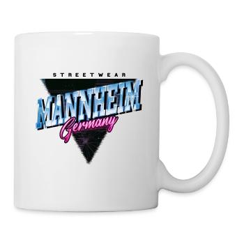Mannheim Deutschland Stadt Skyline Vintage Retro - Tasse - Weiß - Rechts