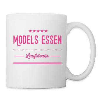 MODELS essen Lauf STEAKS +++ Funny and New Design! - Tasse - Weiß - Rechts