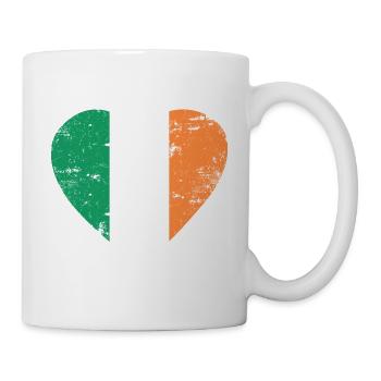 Ireland Flag Heart - Mug - white - Right