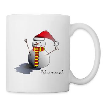 Bonhomme de neige en hiver | Bonhomme de neige - Mug blanc - blanc - Droite