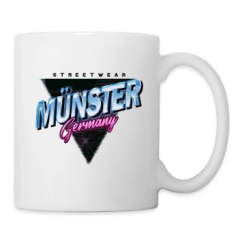 Münster Deutschland Stadt Skyline Vintage Retro - Tasse - Weiß - Rechts