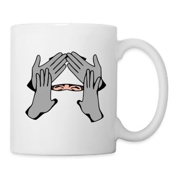 Peek-A-Boo schwarz - Tasse - Weiß - Rechts