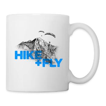 Hike & Fly Paragliding blau - Tasse - Weiß - Rechts