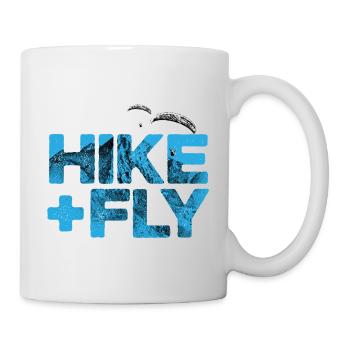 Hike & Fly Paragliding blau - Tasse - Weiß - Rechts