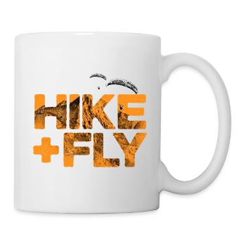 Hike & Fly Paragliding orange - Tasse - Weiß - Rechts