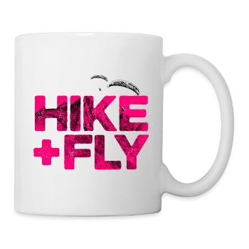 Hike & Fly Paragliding magenta - Mug - white - Right