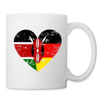 Kenya Allemagne Flag Heart2 - Mug blanc - blanc - Droite