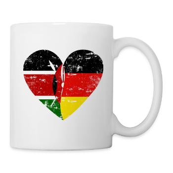 Kenya Allemagne Flag Heart - Mug blanc - blanc - Droite