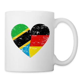 Tanzanie Allemagne Flag Heart - Mug blanc - blanc - Droite