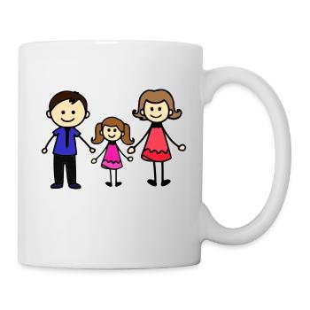 Familie Familie Eltern Tochter Corka - Tasse - Weiß - Rechts