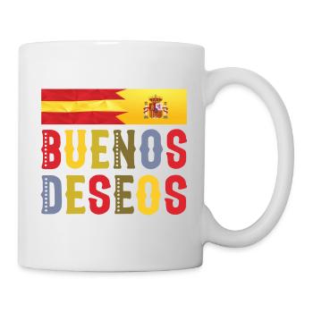 Buenos Deseos- Herzlichen Glückwunsch Tshirt - Tasse - Weiß - Rechts