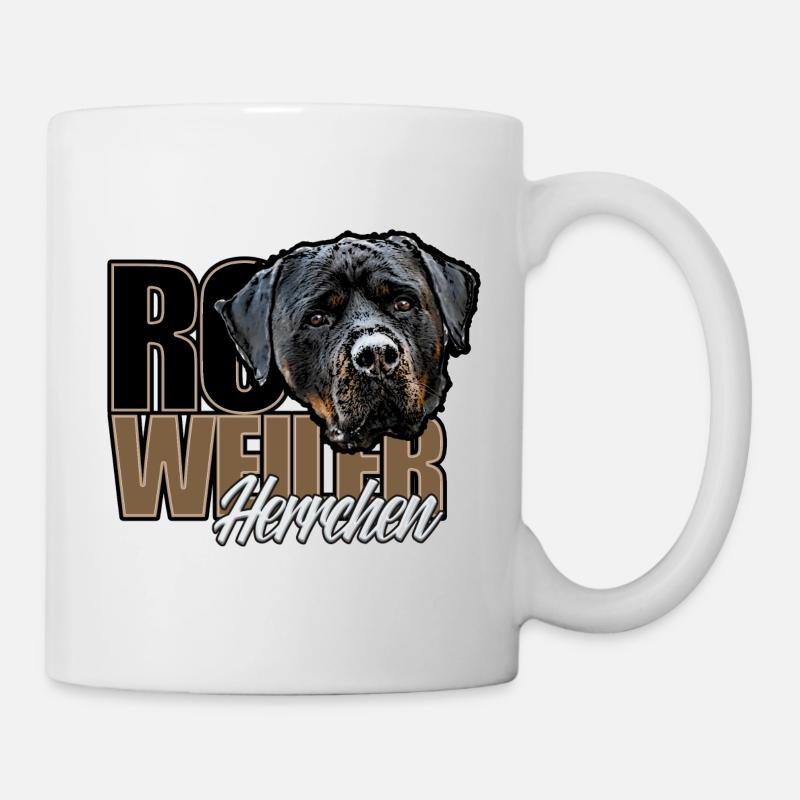 Rottie Herrchen - Tasse - Weiß