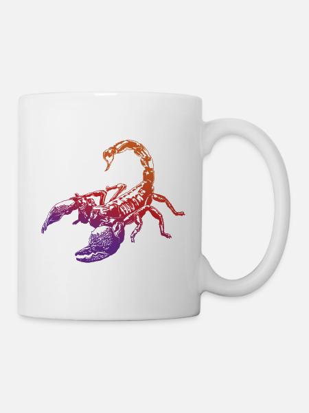 Coole Skorpion-Insektenskizze Grafik Skorpion-Liebhaber - Tasse - Weiß