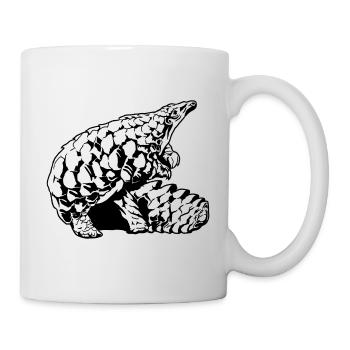 Cool Pangolin Sketch Graphic Wildlife Creature - Mug - white - Right