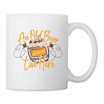 An Old Bear And His Honey Live Here - Mug - white - Right