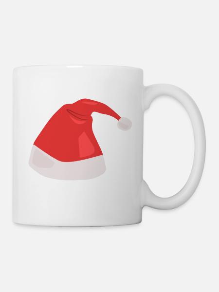 Weihnachtsmütze - Tasse - Weiß