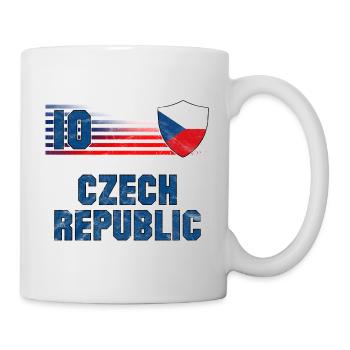 Tschechische Republik Fußball Mannschaft - Tasse - Weiß - Rechts