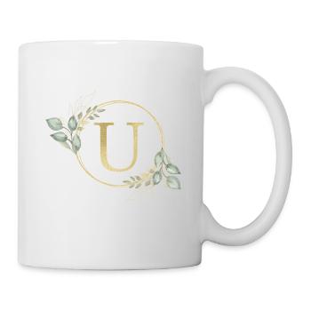 Monogramme U personnalisable - Mug blanc - blanc - Droite
