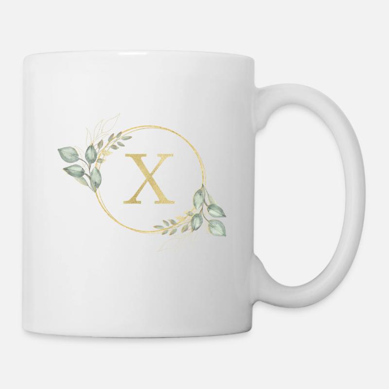 Monogramme X personnalisable - Mug blanc - blanc