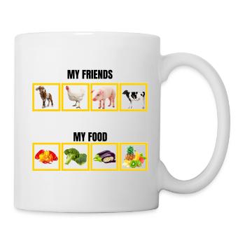 Animals are friends, not food - Mug - white - Right