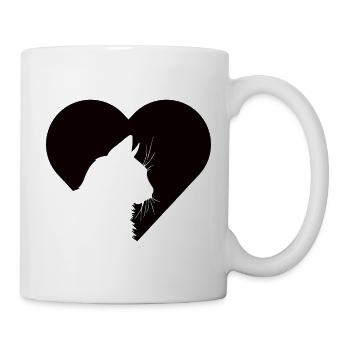 Cœur de chat - Mug blanc - blanc - Droite