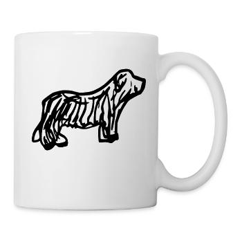 Collie barbu - Mug blanc - blanc - Droite