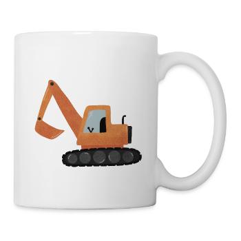 Excavatrice - Mug blanc - blanc - Droite