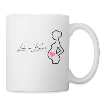 Liebe im Bauch - Tasse - Weiß - Rechts