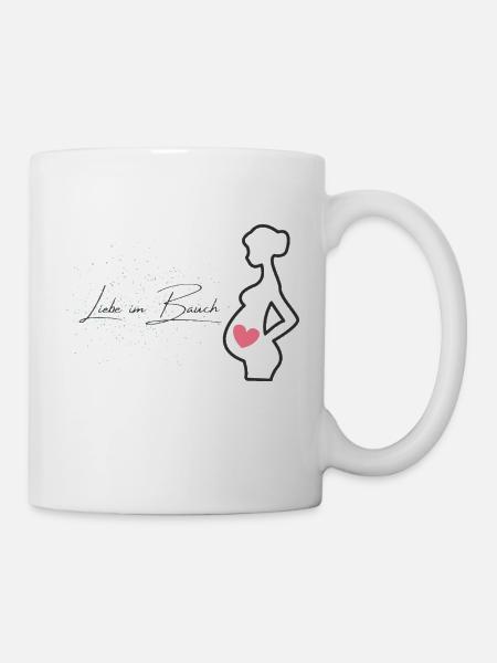 Liebe im Bauch - Tasse - Weiß
