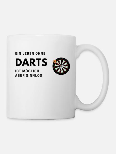 Darts Fan - Tasse - Weiß