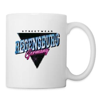 Regensburg Deutschland Stadt Skyline Vintage Retro - Tasse - Weiß - Rechts