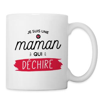 Une maman au top - cadeau maman - Mug blanc - blanc - Droite