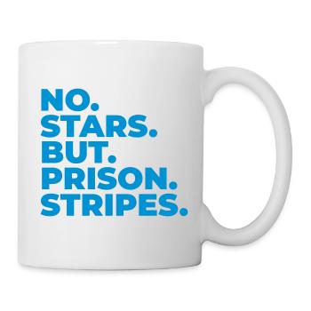 KEINE STERNE STRAFE STRÄFLING STREIFEN KNAST MOTIV - Tasse - Weiß - Rechts