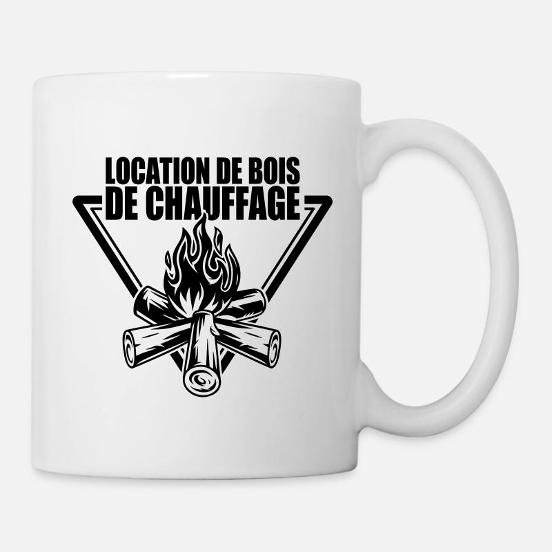 Location de bois de chauffage | couleur modifiable - Mug blanc - blanc