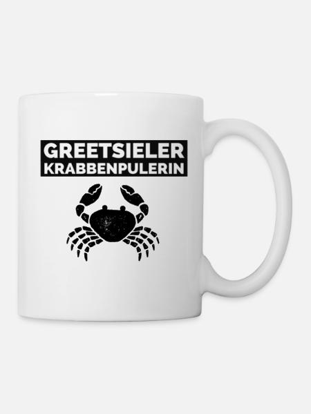 Greetsieler Krabbenpulerin - Tasse - Weiß